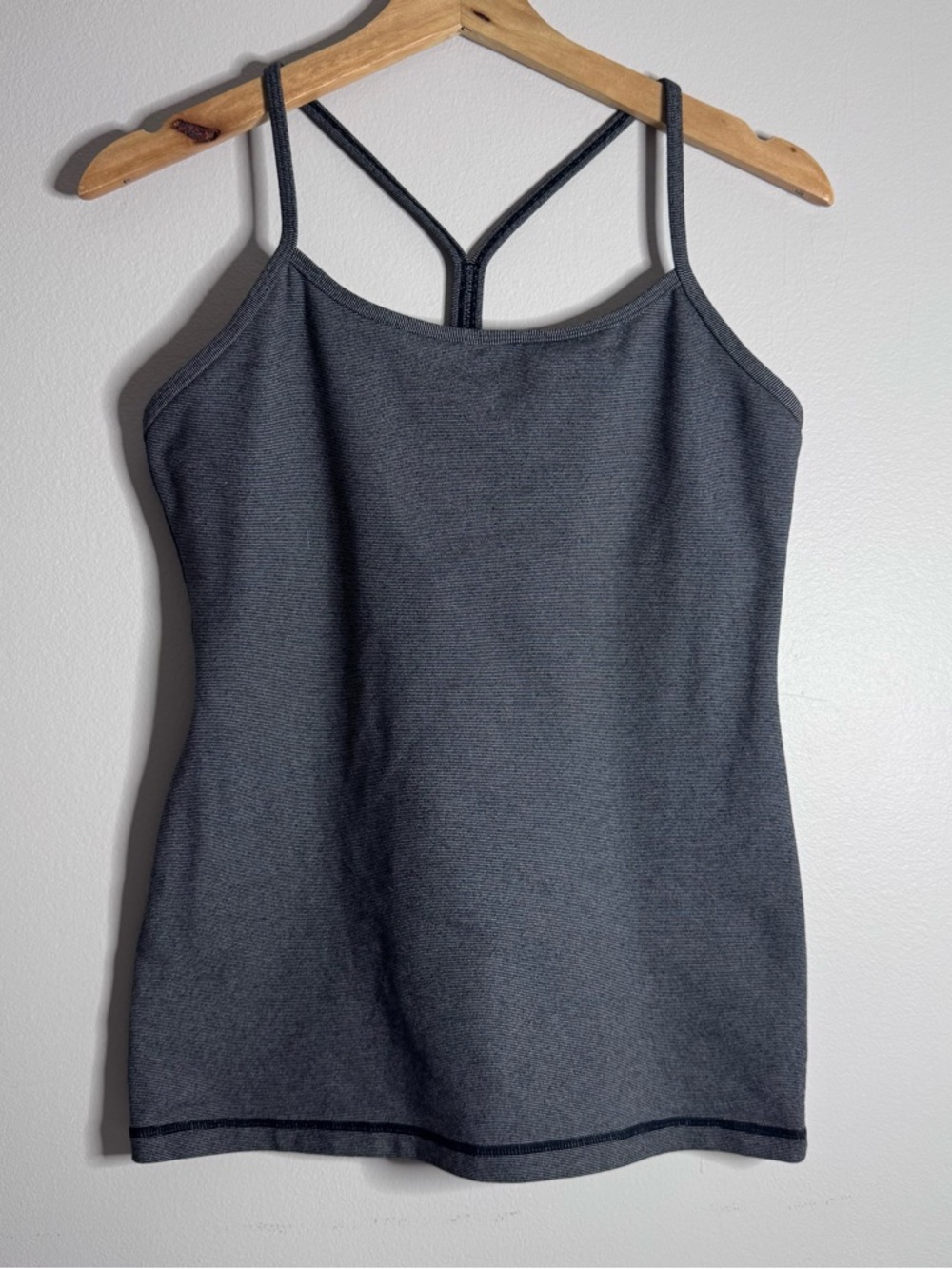 Lululemon Power Y Tank Top Heathered Charcoal Gray - Size 10